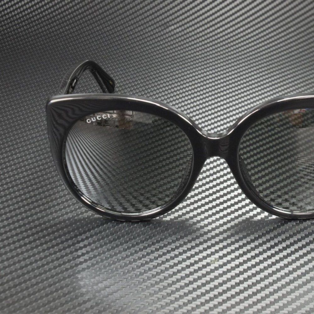 Gucci Shiny Black Cat Eyes! 57mm Sunglasses - Picture 2 of 3